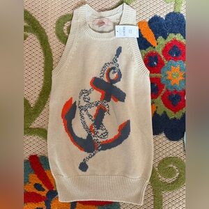 NWT Baby Gap Stella McCartney Anchor Linen Cotton Knit Dress Nautical